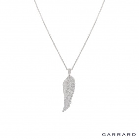Garrard White Gold Diamond Wing Pendant